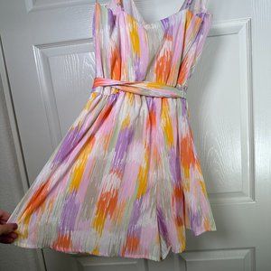 Lush Multi-Color Spaghetti Strap Romper - Small